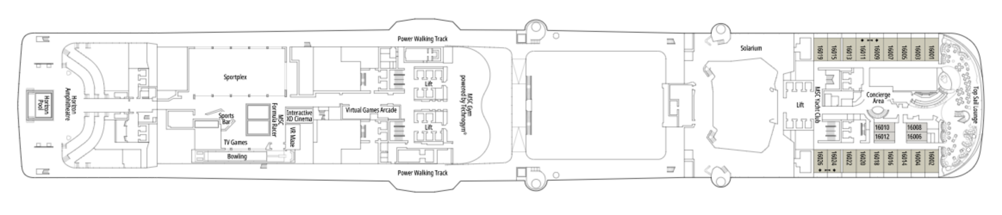 Deck 16 - Seaview plan